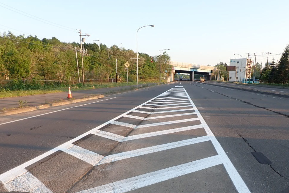 道路標識・区画線工事の施工実績